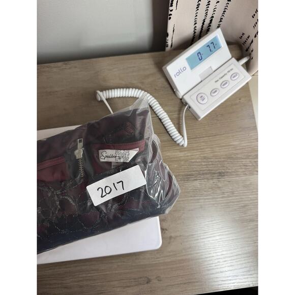 VTG Y2K Womens Lace Tulle Dress 3 Burgundy Black Whimsigoth Mall Goth Fairycore - Picture 14 of 14